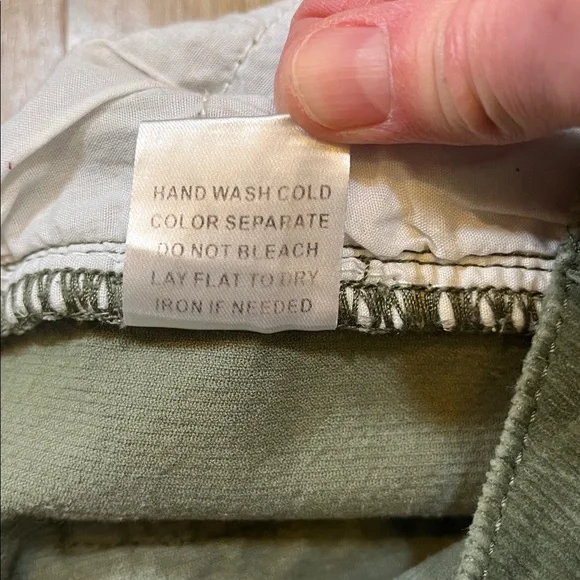 Saints & Hearts Green Extreme Flare Corduroy Pants Large L Distressed Hem EUC - Picture 10 of 13